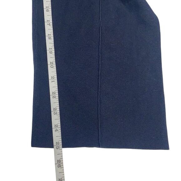 Naadam Navy Utility Cashmere Blend Wide Leg Cropped Pants - Picture 8 of 8